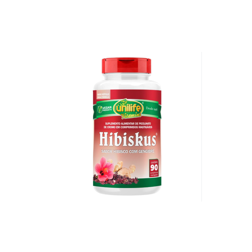 HIBISCO COM GENGIBRE 500MG COM 90 COMPRIMIDOS UNILIFE