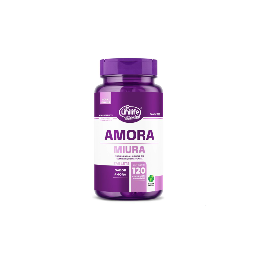 AMORA MIURA 1000MG COM 120 COMPRIMIDOS MASTIGAVEIS UNILIFE
