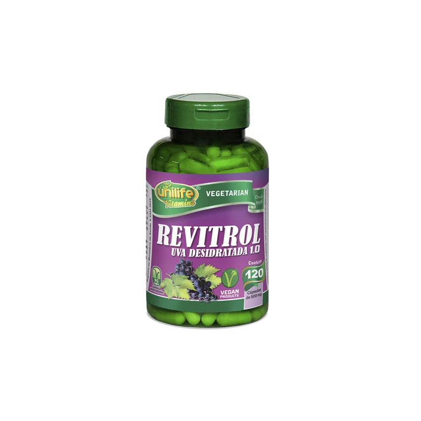 UNI UVA REVITROL 500 MG COM 120 CAPSULAS UNILIFE