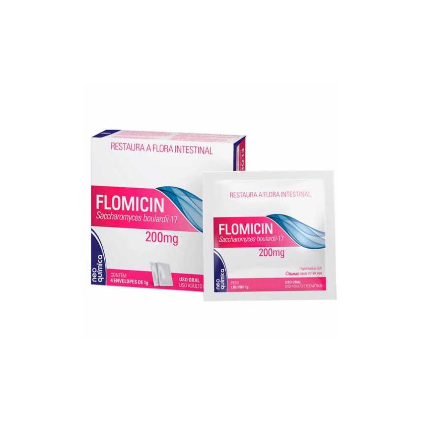 FLOMICIN200MG COM 4 ENVELOPES DE 1GRAMA 