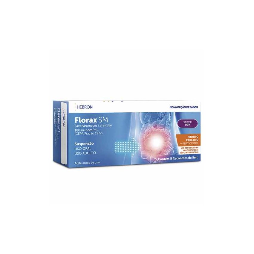 FLORAX SM SABOR UVA COM 5 FLACONETES 