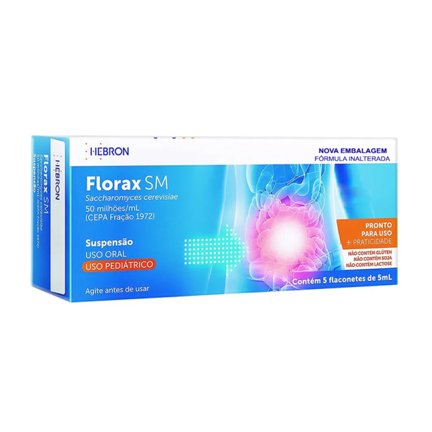FLORAX SM PEDIÁTRICO COM 5 FLACONETES DE 5ML-HEBRON-