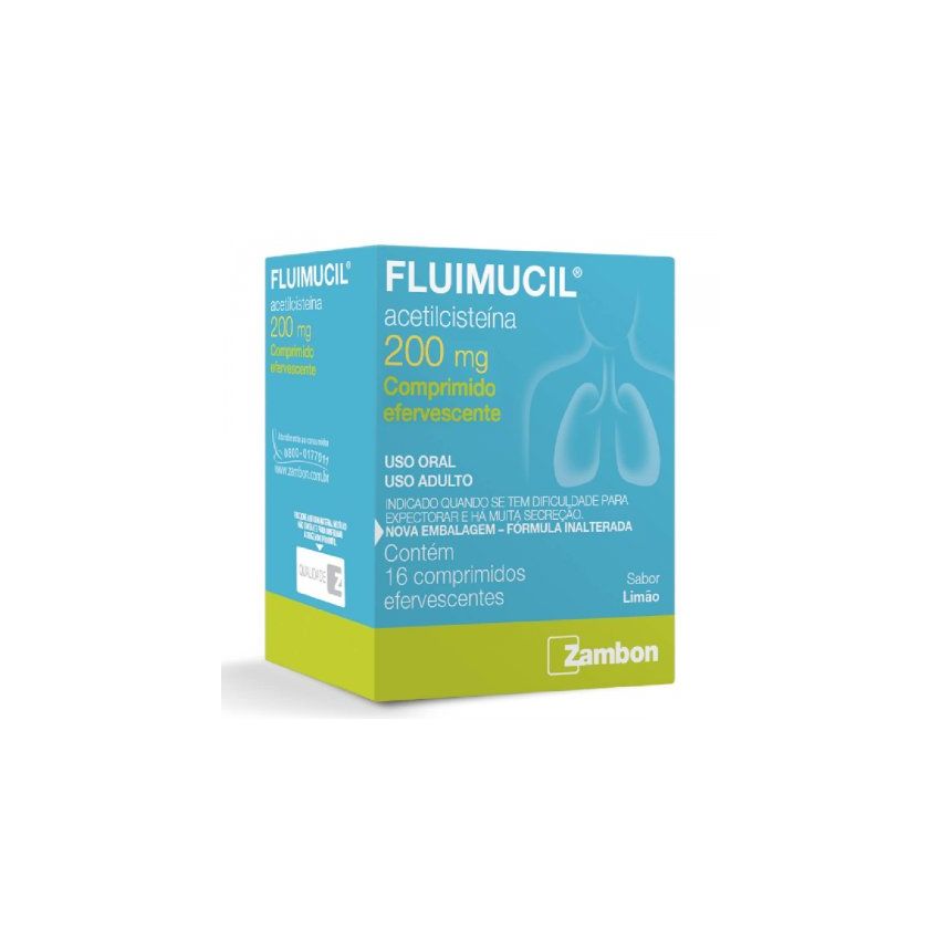 FLUIMUCIL 200 COM 16 COMPRIMIDOS-ZAMBON-