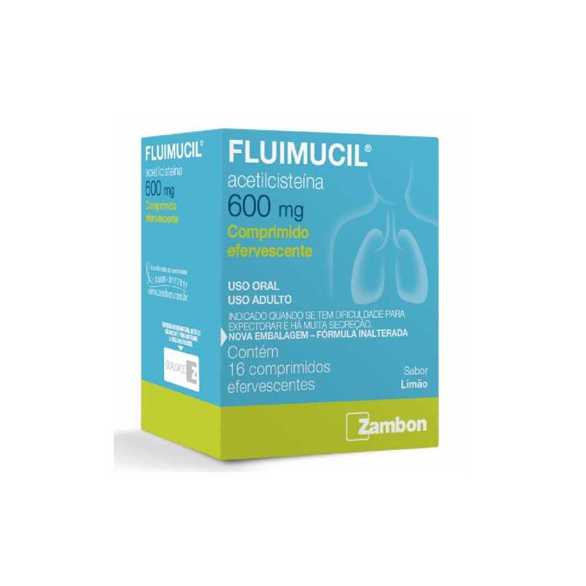 FLUIMUCIL 600MG COM 16 COMPRIMIDOS EFERVECENTES