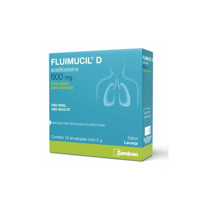 FLUIMUCIL D 600MG 16 ENVELOPES 5G CADA