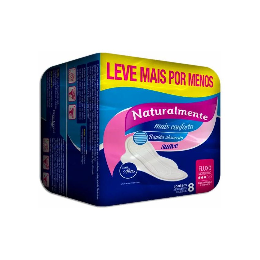 ABSORVENTE NATURALMENTE COM ABAS LEVE 8 PAGUE 7