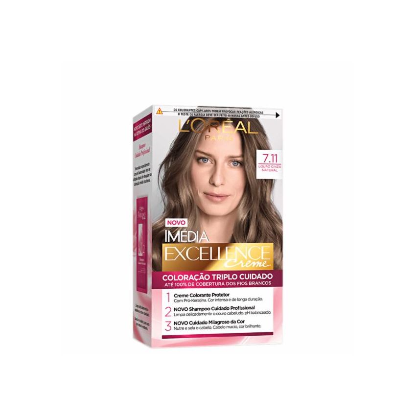 TINTURA IMEDIA 7.11 LOUR NAT CINZ INT