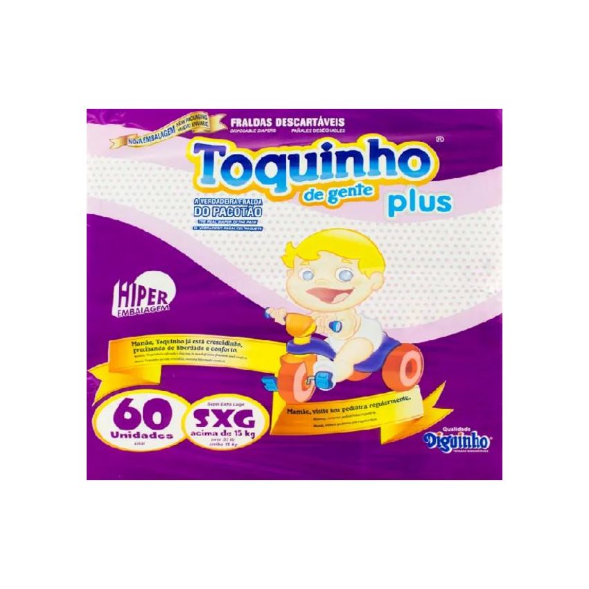 FRALDA TOQUINHO PLUS SXG 60UNI