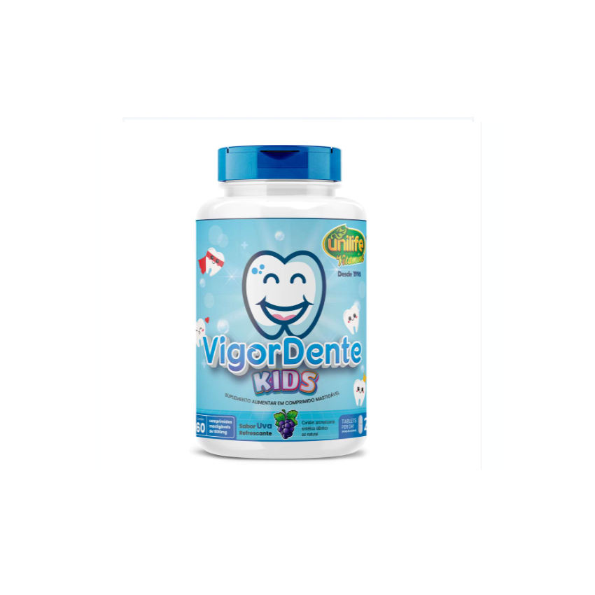 VIGORDENTE KIDS 1000MG 60 COMPRIMIDOS MASTIGAVEIS UNILIFE