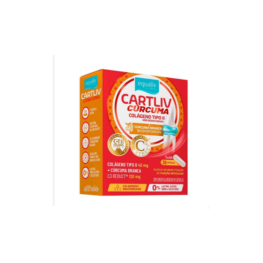 CARTLIV CURCUMA COLAGENO TIPO II COM 30 CAPSULAS