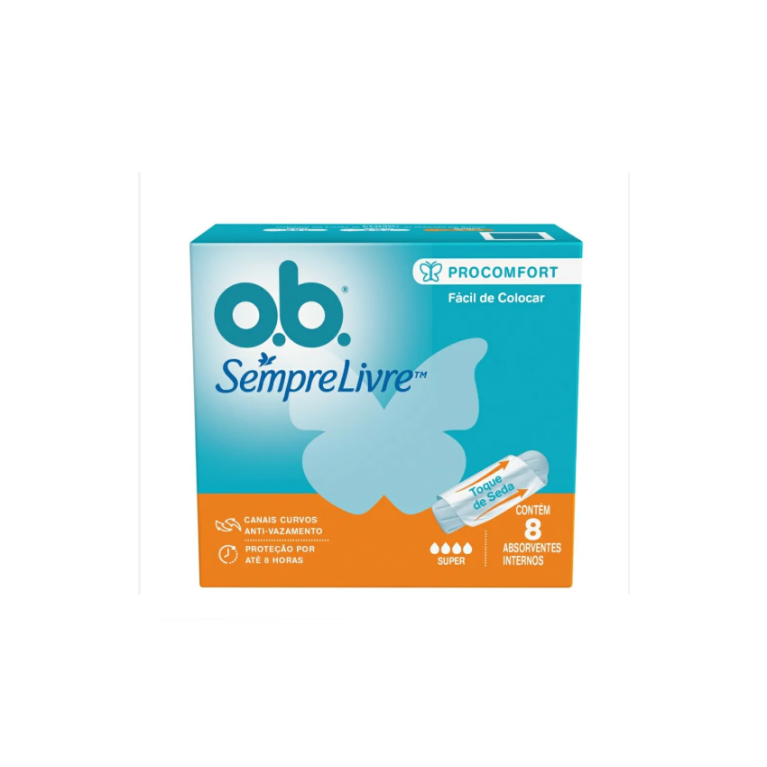 ABSORVENTE INTERNO OB SUPER PRO COMFORT COM 8 UNIDADES