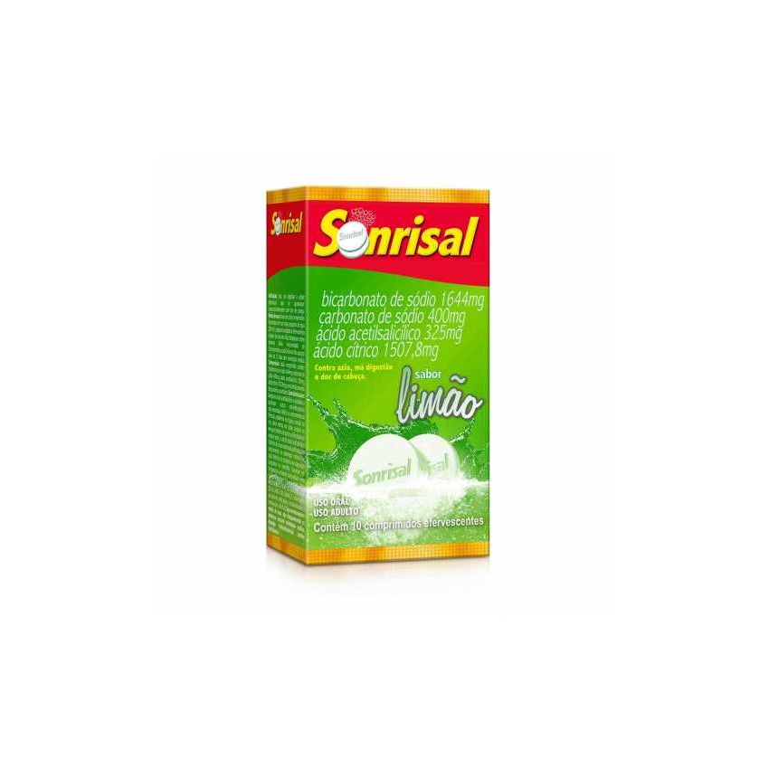 SONRISAL LIMÃO COM 10 COMPRIMIDOS EFERVESCENTE 