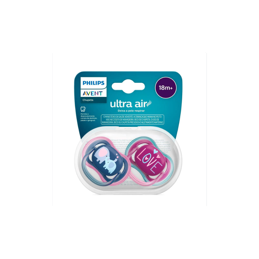 CHUPETA PHILIPS AVENT ULTRA AIR DUPLA 18+ MESES 2 UND