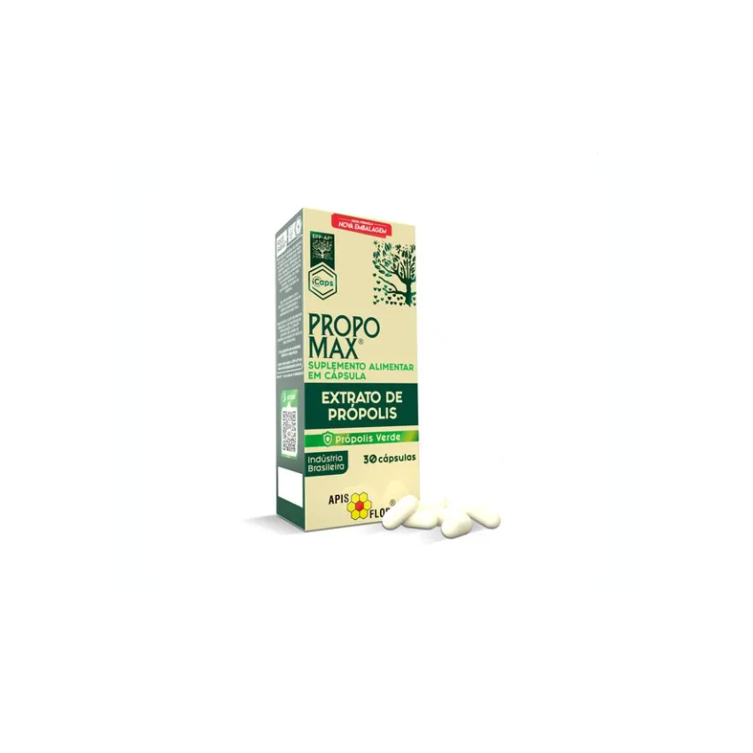 EXTRATO DE PROPOLIS VERDE COM 30 CAPULAS PROPOMAX