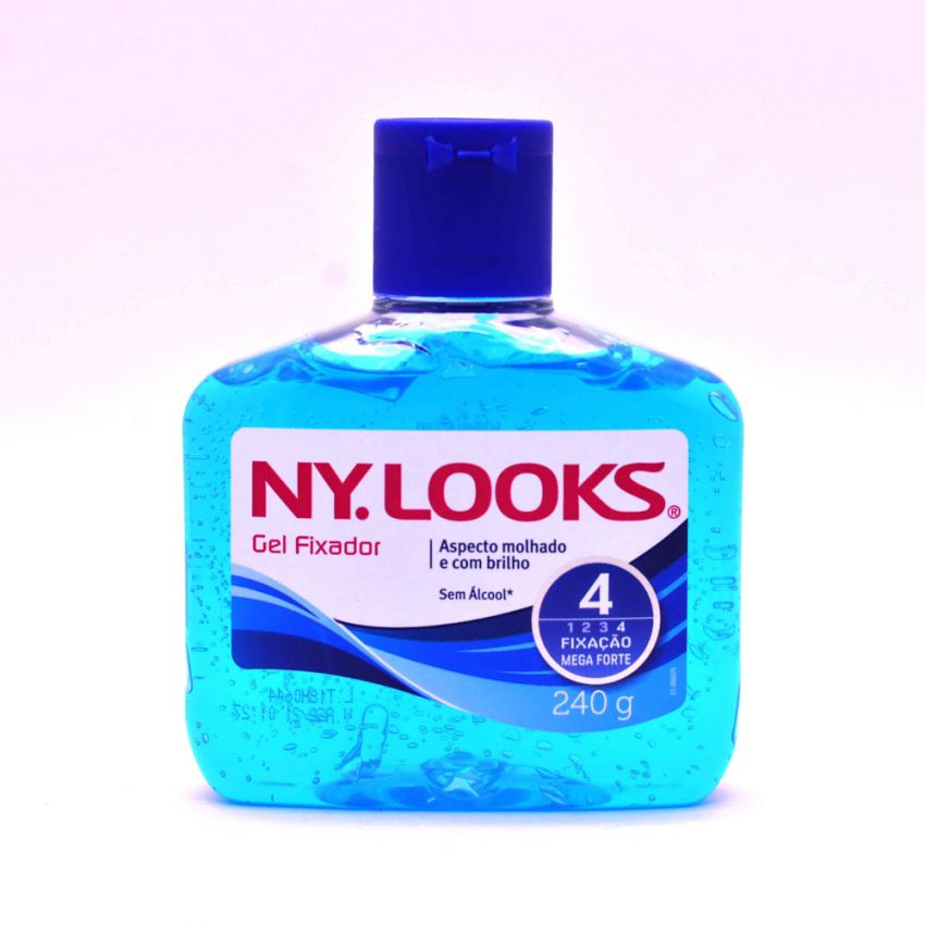 GEL FIXADOR CAPILAR NY LOOKS MEGA FIXAÇAO AZUL 240G