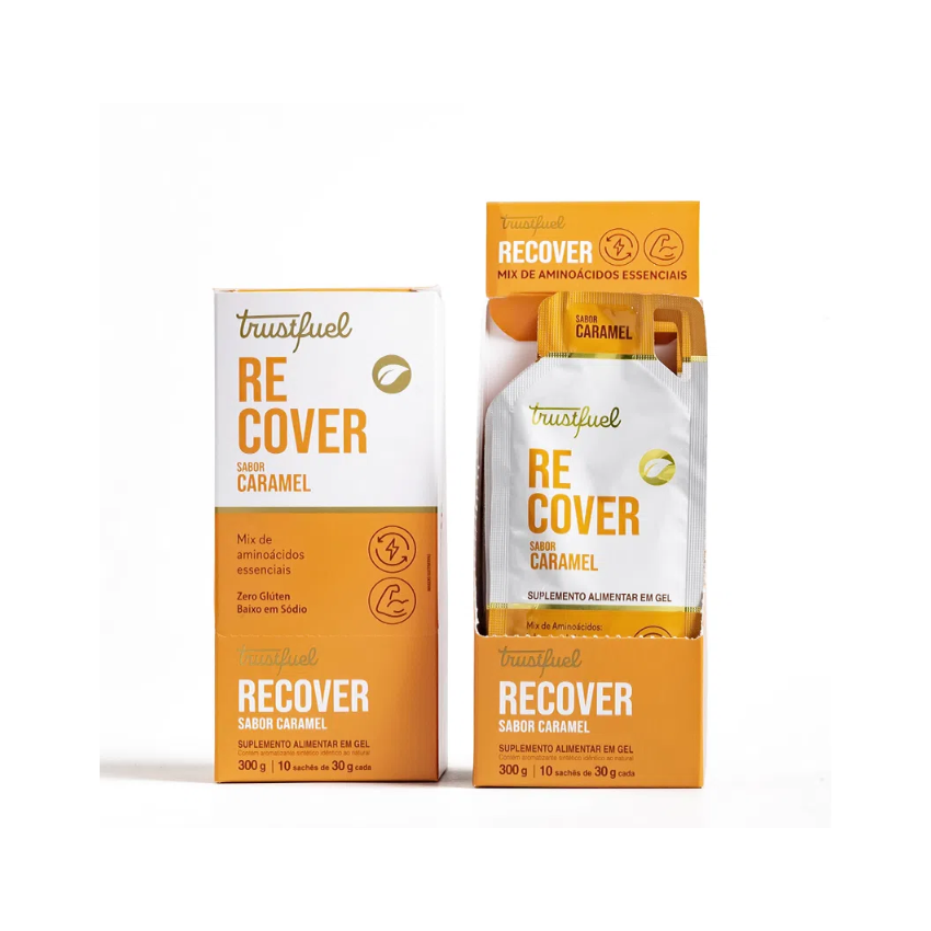 SUPLEMENTO EM GEL RECOVER SABOR CARAMELO 30 GRAMAS CX/10