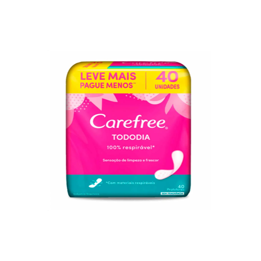 PROTETOR DIARIO CAREFREE BRISA SEM PERFUME COM 40 UNIDADES