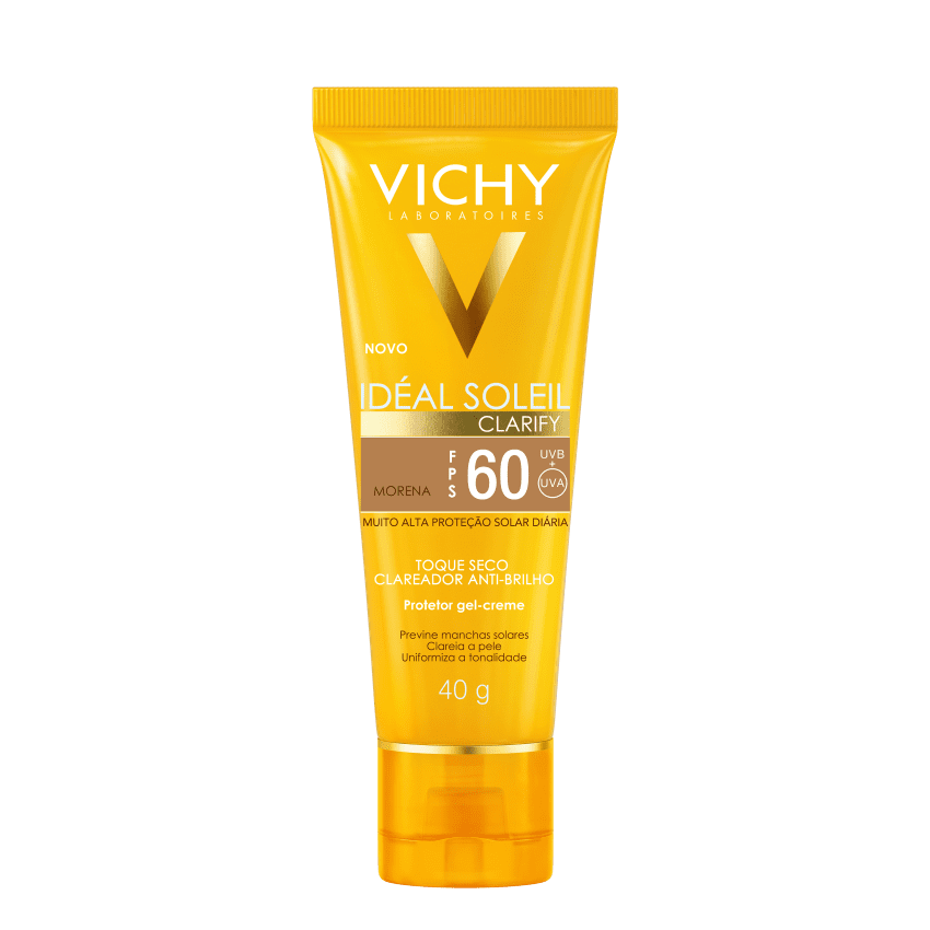 VICHY IDEAL SOLEIL CLARIFY TOQUE SECO COR MORENA FPS60 40ML 