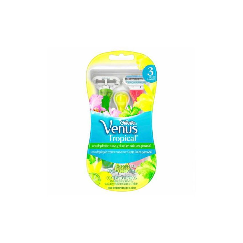 APARELHO DE BARBEAR VENUS TROPICAL C/3