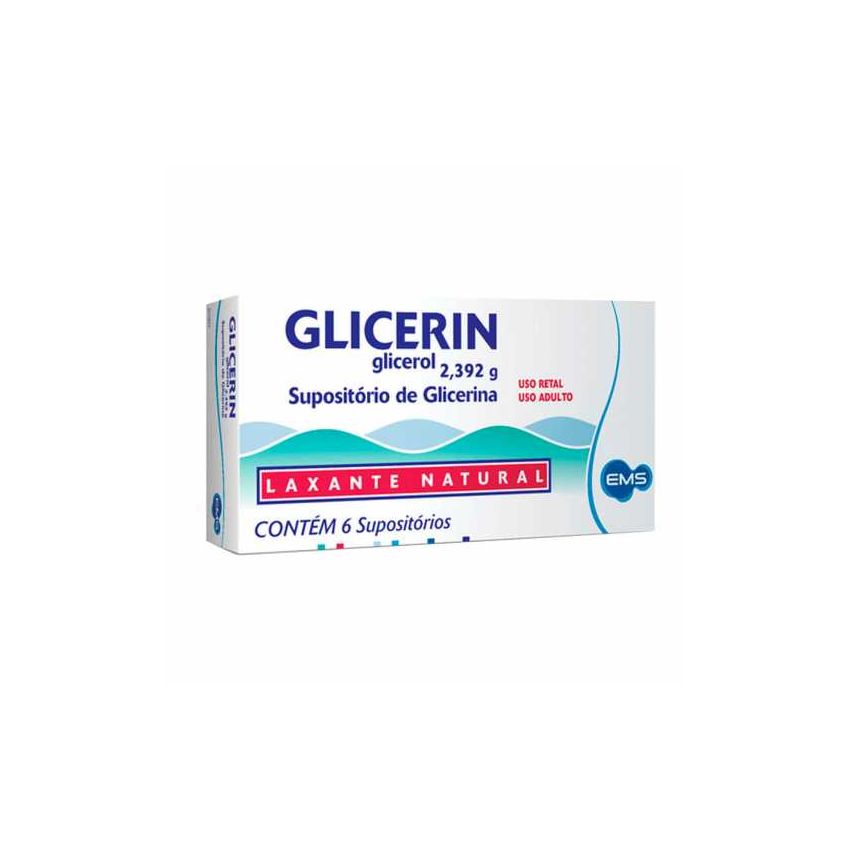 GLICERIN ADULTO COM 6 SUPOSITORIOS
