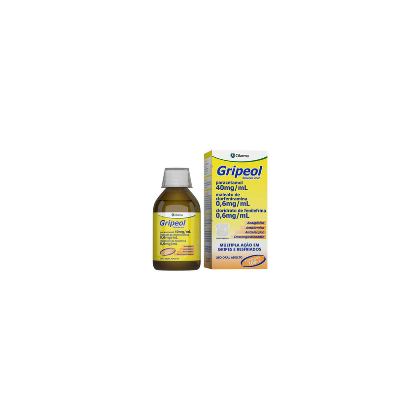 GRIPEOL SOLUÇÃO ORAL 100ML -CIFARMA-