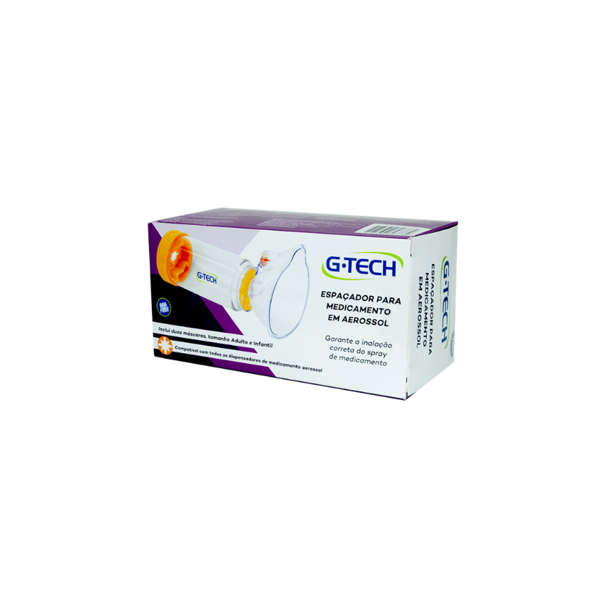 ESPAÇADOR PARA MEDICAMENTOS EM AEROSSOL AD E INF G-TECH