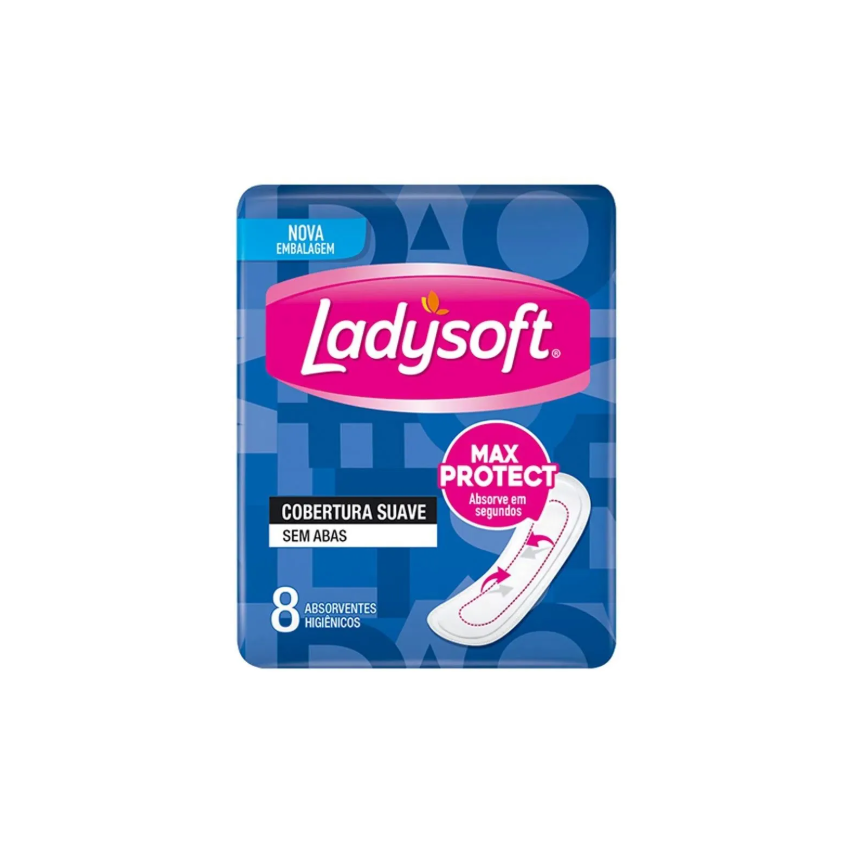 ABSORVENTE LADYSOFT NORMAL SUAVE SEM ABAS COM 8 UNI
