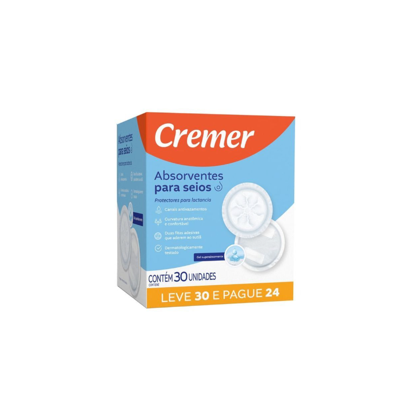 ABSORVENTE PARA SEIOS LV30 PG 24 CREMER