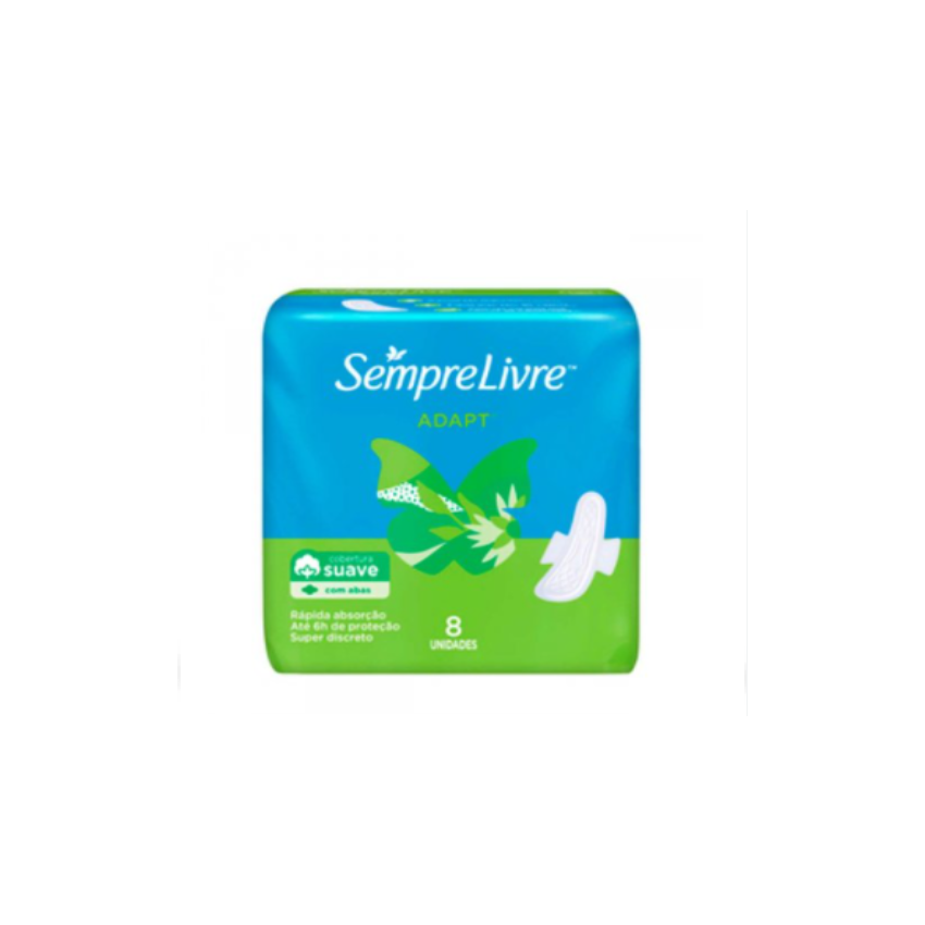 ABSORVENTE SEMPRE LIVRE ADAP SUAVE COM ABAS LEVE 8 PAGUE 7