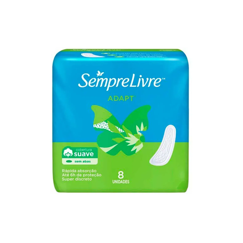 ABSORVENTE SEMPRE LIVRE ADAP SUAV SEM ABAS COM 8 UNIDADES - VALIDADE 04/2026