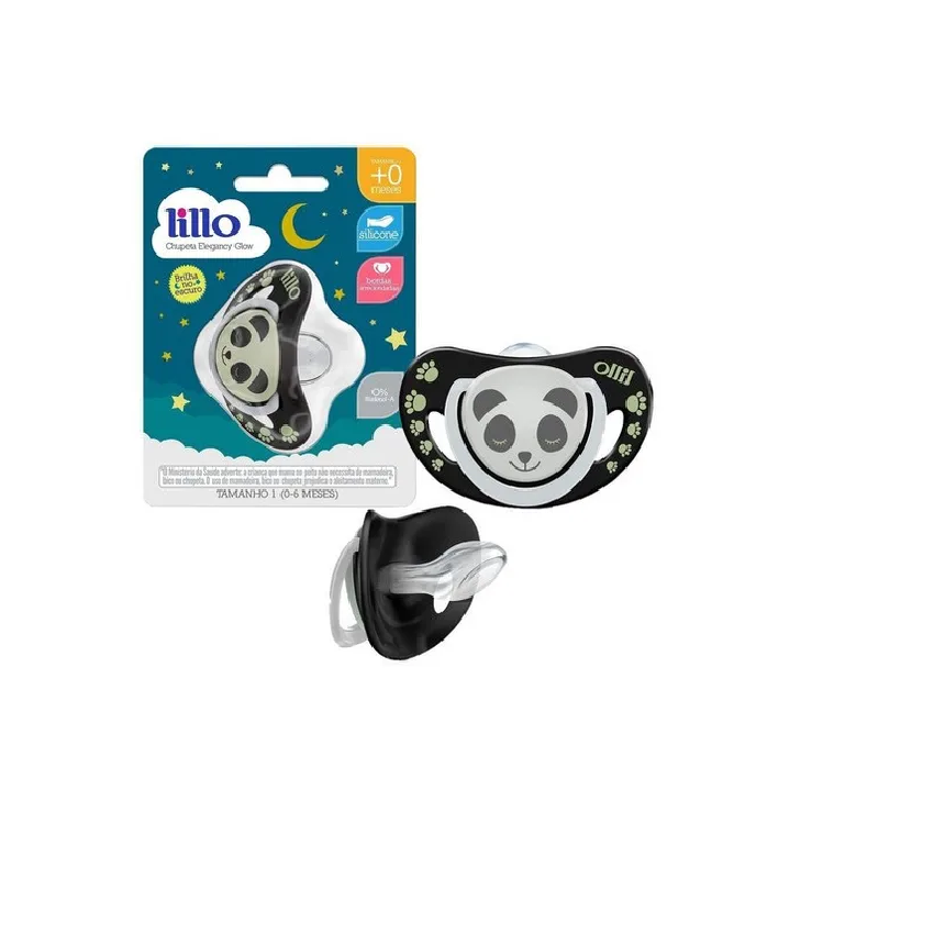 CHUPETA LILLO ELEGANCY GLOW PANDA 0-6 MESES NEUTRA 