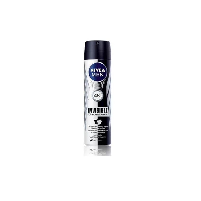 DESODORANTE AEROSOL NIVEA MEN BLACK & WHITE INVISIBLE 150ML