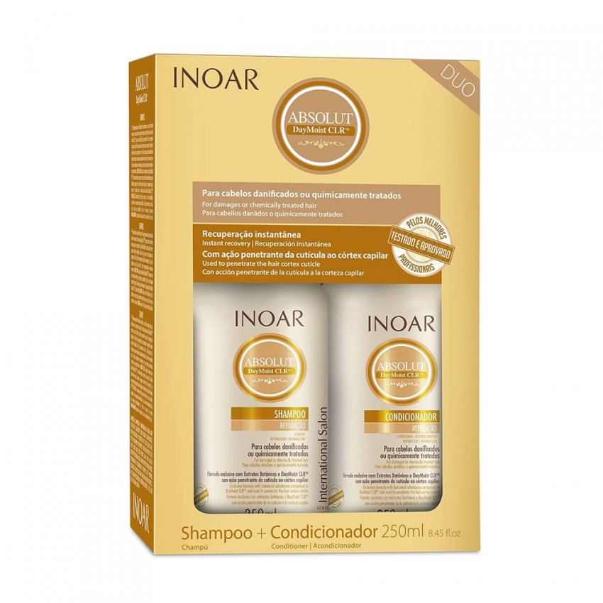 KIT INOAR DAYMOISTER SHAMPOO 250ML+CONDICIONADOR 250ML
