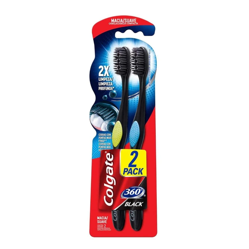 ESCOVA DENTAL COLGATE 360 BLACK 2 PACK