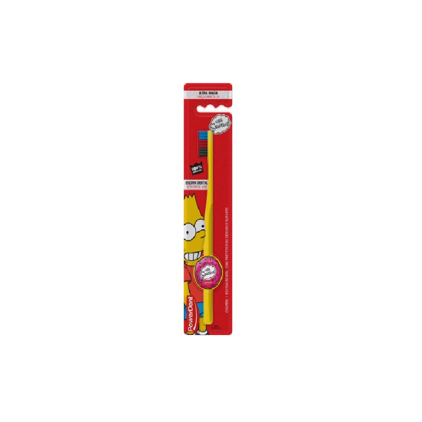 ESCOVA DENTAL INFANTIL POWERDENT SIMPSONS ULTRA MACIA UNIDAD
