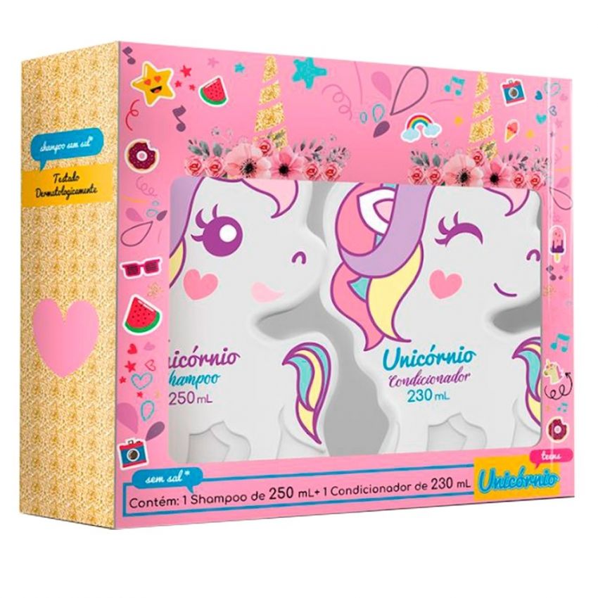 SHAMPOO 250ML CONDICIONADOR UNICORNIO 230ML