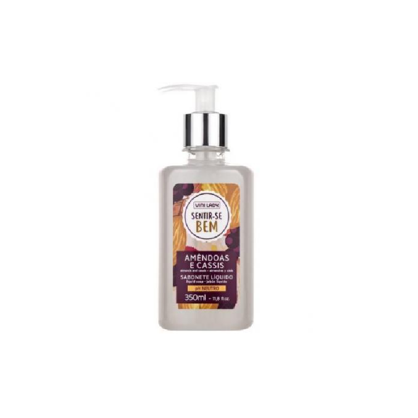 SABONETE LÍQUIDO VINI LADY AMÊNDOAS E CASSIS 350ML