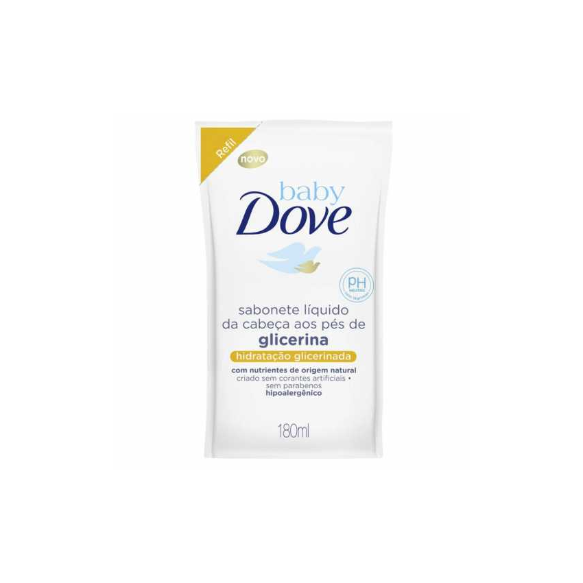 SABONETE LÍQUIDO DOVE BABY HIDRATAÇÃO GLICERINADA REFIL 180M