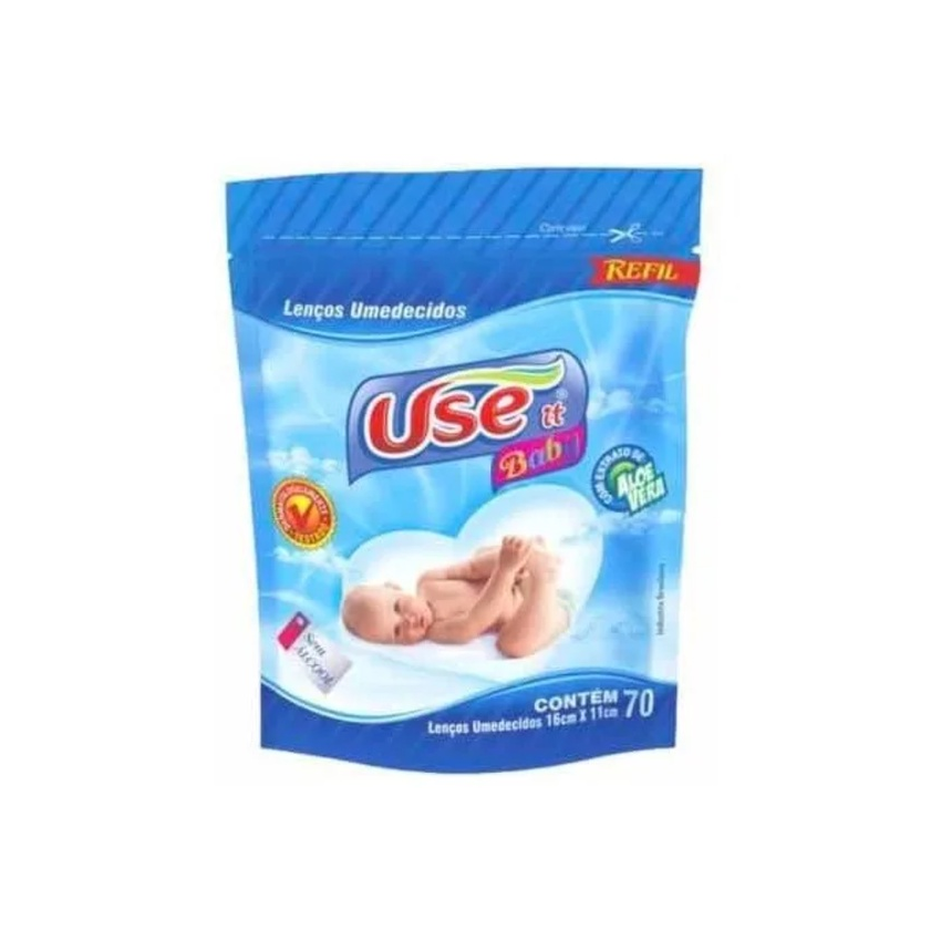 LENÇO UMEDECIDO USE IT REFIL COM 70 UNIDADES