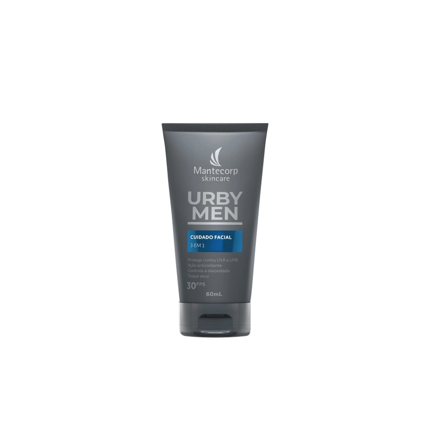 LOÇÃO FACIAL URBY MEN 3 EM 1 FPS 30 60ML