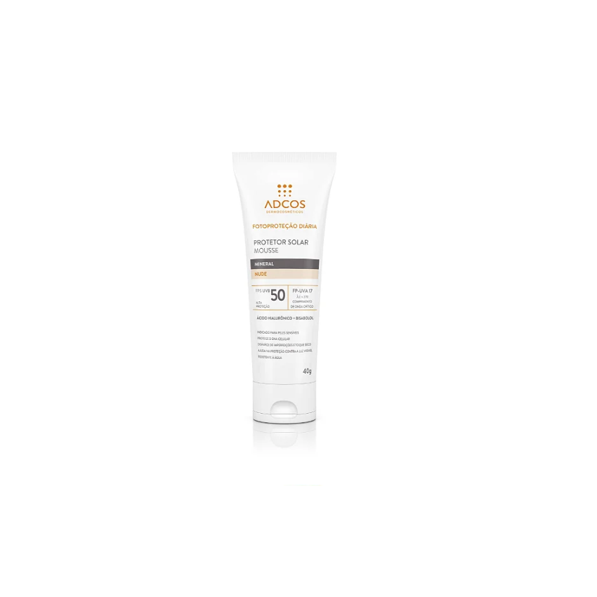 PROTETOR SOLAR ADCOS MOUSSE FPS50 TONAL NUDE 40G