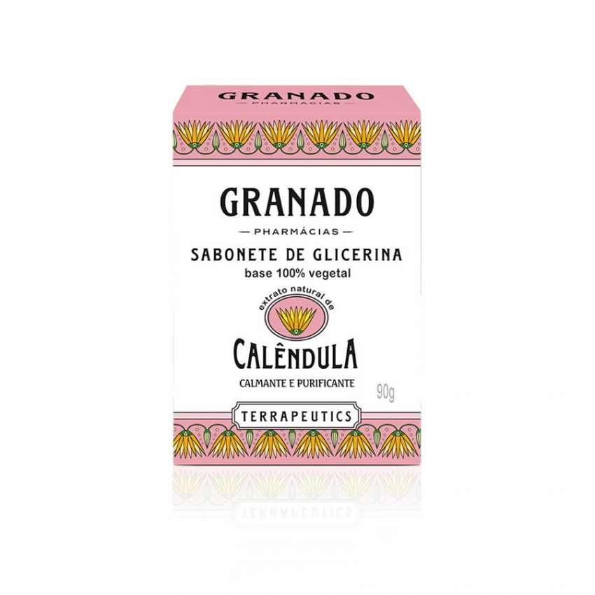 SABONETE EM BARRA GRANADO GLICERINA CALÊNDULA 90G