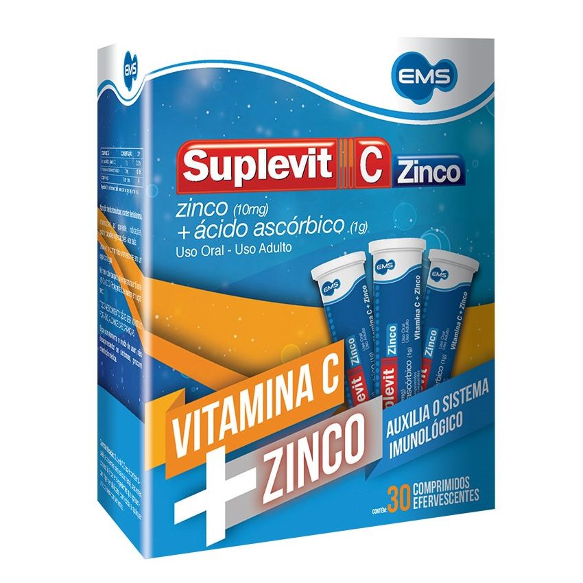SUPLEVIT C ZINCO1G+10MG C/30COMP EFERV-E
