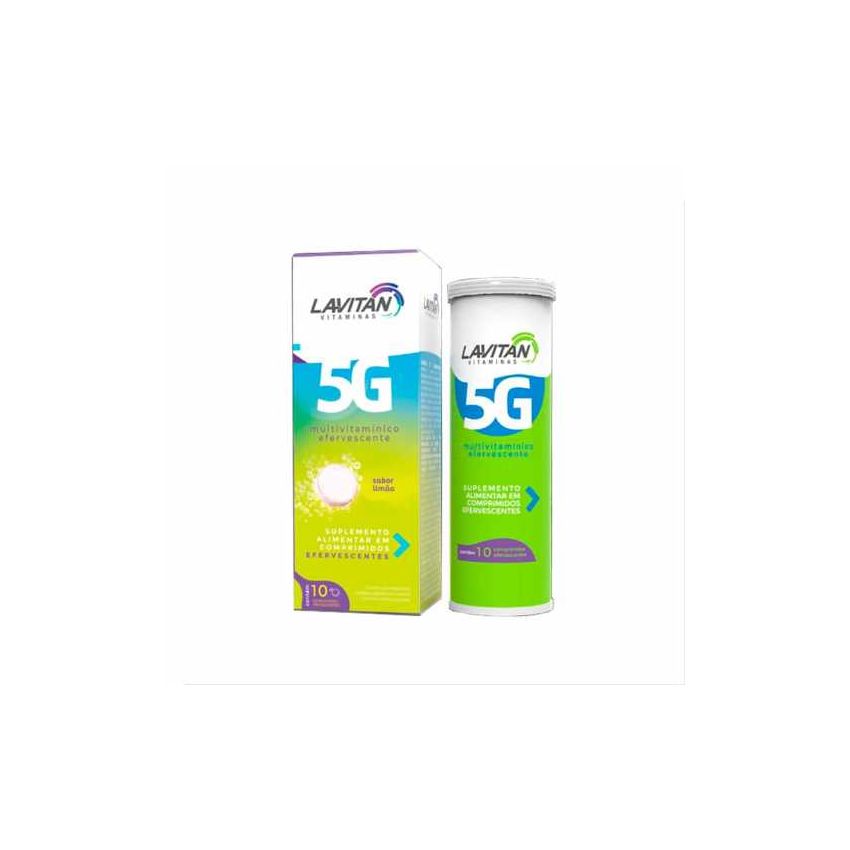 LAVITAN ENFERVESCENTE 5MG COM 10 COMPRIMIDOS SABOR LIMÃO