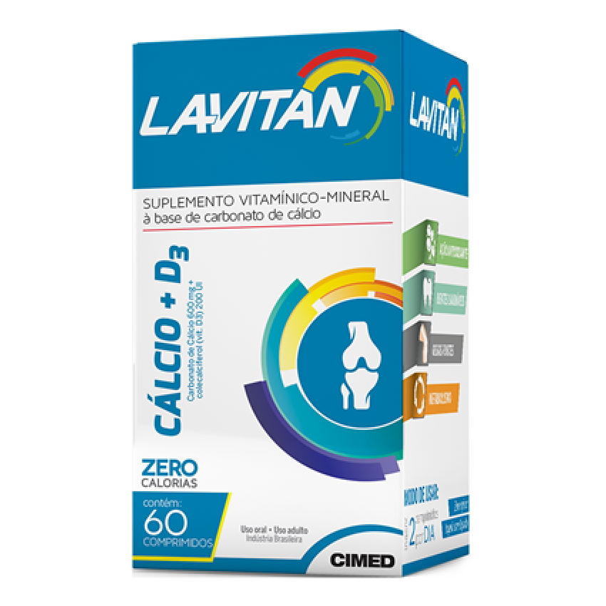 LAVITAN CALCIO+D3 COM 60 COMPRIMIDOS