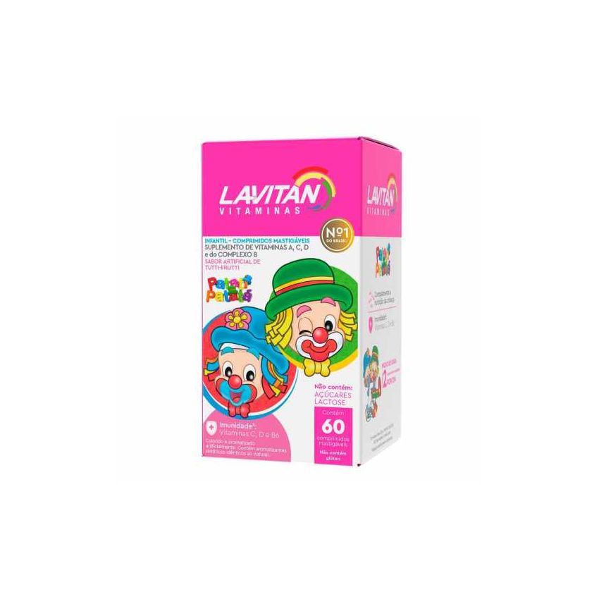 LAVITAN INFANTIL COM 60 COMPRIMIDOS MASTIGAVEIS TUTTI FRUTI