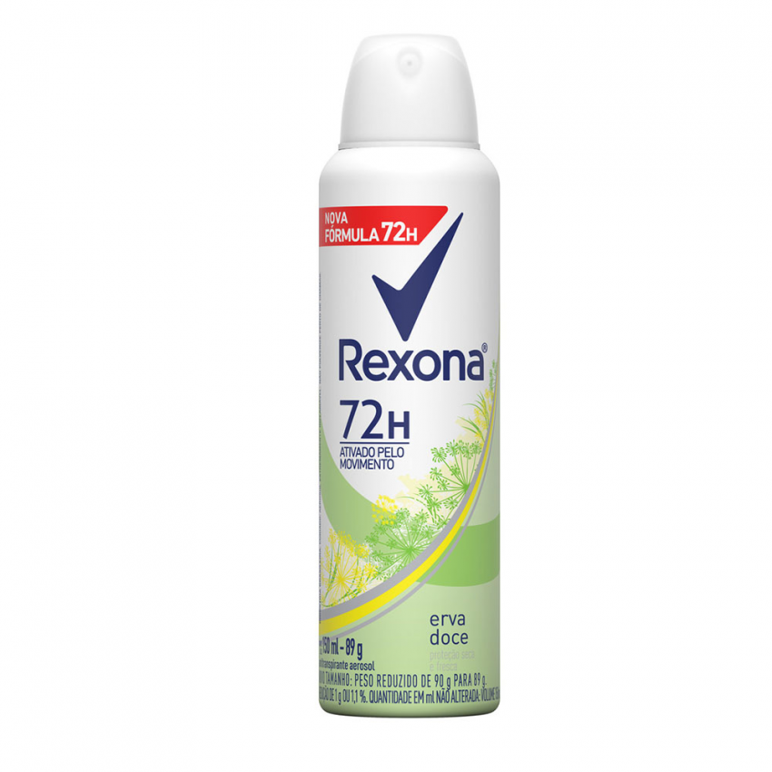 DESODORANTE AEROSOL REXONA ERVA DOCE 48H 150ML