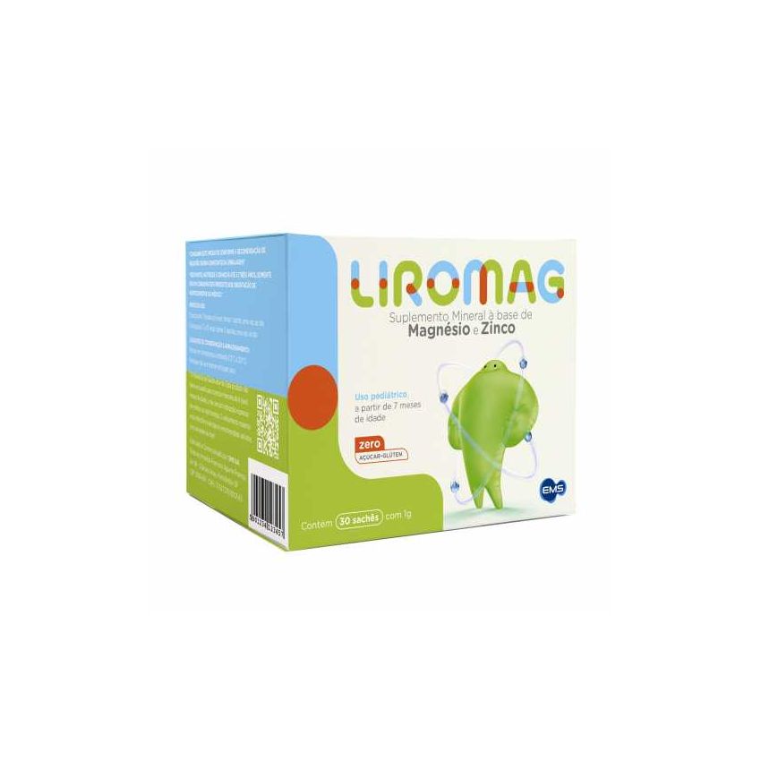 LIROMAG MAGNÉSIO E ZINCO INFANTIL COM 30 SACHES
