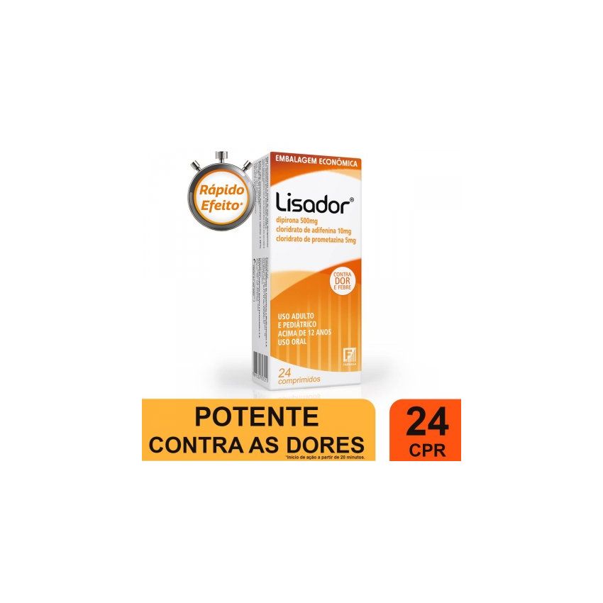LISADOR 500+5+10MG COM 24 COMPRIMIDOS