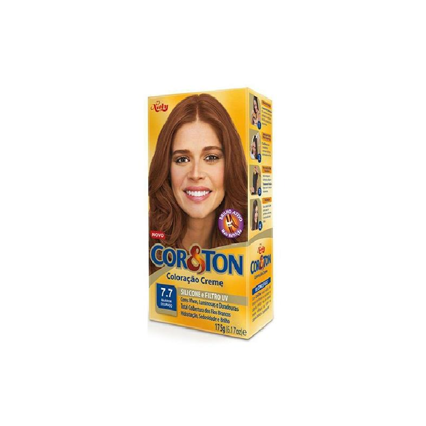 TINTURA COR&TON 7.7 MARROM DOURADO